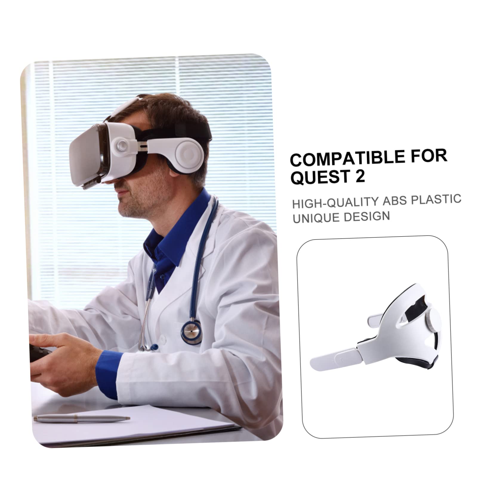 Lurrose Cinturino per Visore Vr Regolabile Cuscinetto per Testa Comodo e Durevole Facile da Installare e Staccare