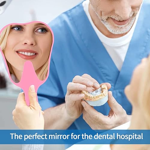 Miniatura 4 de Espejo de mano en forma de diente - Espejo de mano Espejo de dientes Espejo de paciente Higienista Dental Regalos