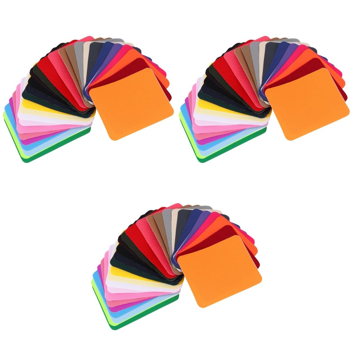 HOMSFOU 3 Sätze Buntes Bügelpatch Farben Simulierte Denim Stoffflicken für Kleidung Jeansreparatur und Diy Projekte Einfache Anwendung und Langlebig