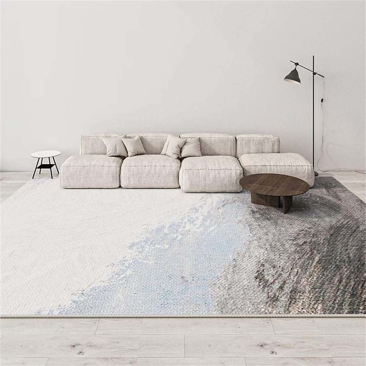 Tapis de salon gris 50x80cm pour deco maison moderne et tapis lit