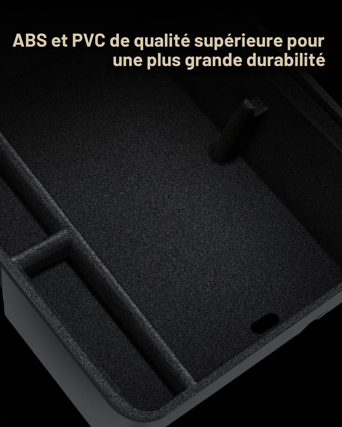 4PCS Organiseur Console Centrale Tesla Model Y 2025 2026Juniper organiseur accoudoir voiture, Boîte de rangement dissimulée, Plateau d'accoudoir(floqué), silencieux et antidérapant Accessoires Model Y