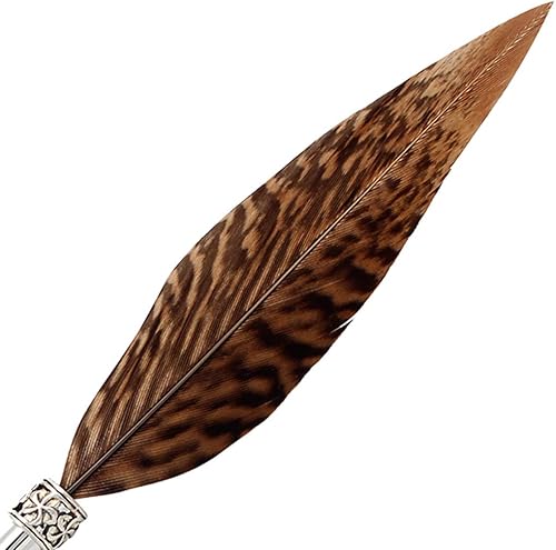 Vista 57 de Gullor Pluma de pluma vintage, pluma de inmersión de plumas naturales con caja de regalo, negro y marrón