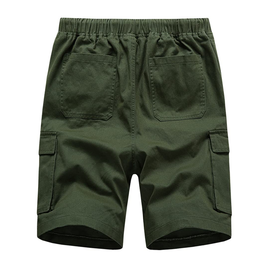Męskie szorty cargo na co dzień taktyczne krótkie odzież wierzchnia duży rozmiar elastyczne spodenki do biegania, Khaki01, 3XL