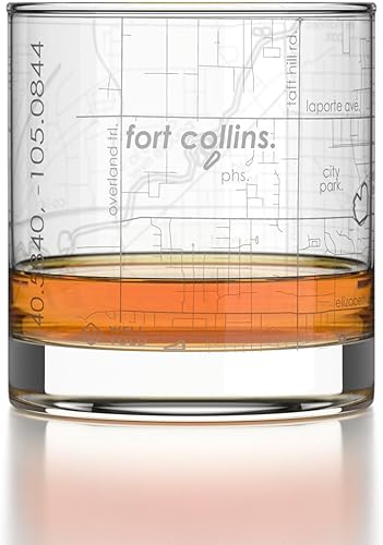 Vista 445 de Well Told Vaso grabado de Washington DC Map Rocks, vidrio de whisky antiguo (11 onzas, transparente), regalo para los amantes del whisky 147-Claro