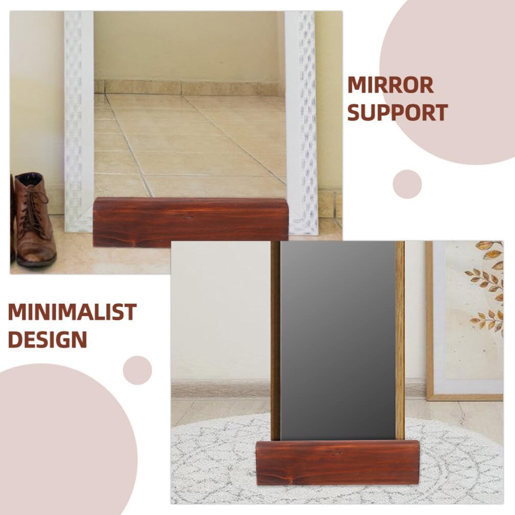 ABOOFAN Wooden Full Mirror Stand Non- Base Elegant Artwork Support for Bedroom and Living Room Decor and Stable Design for and Use