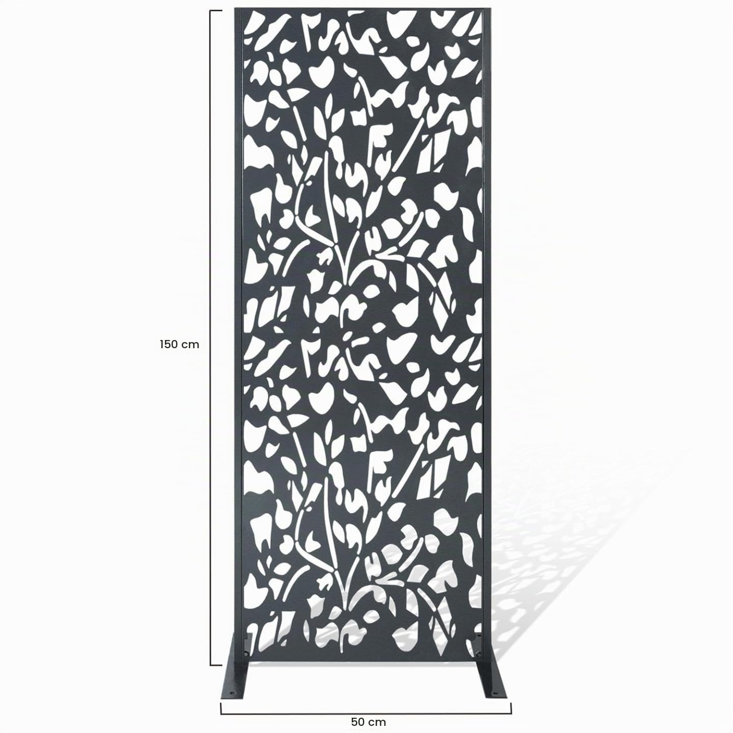 IDMarket - Universal-Dekorationspaneel 150 x 50 cm Flower grau