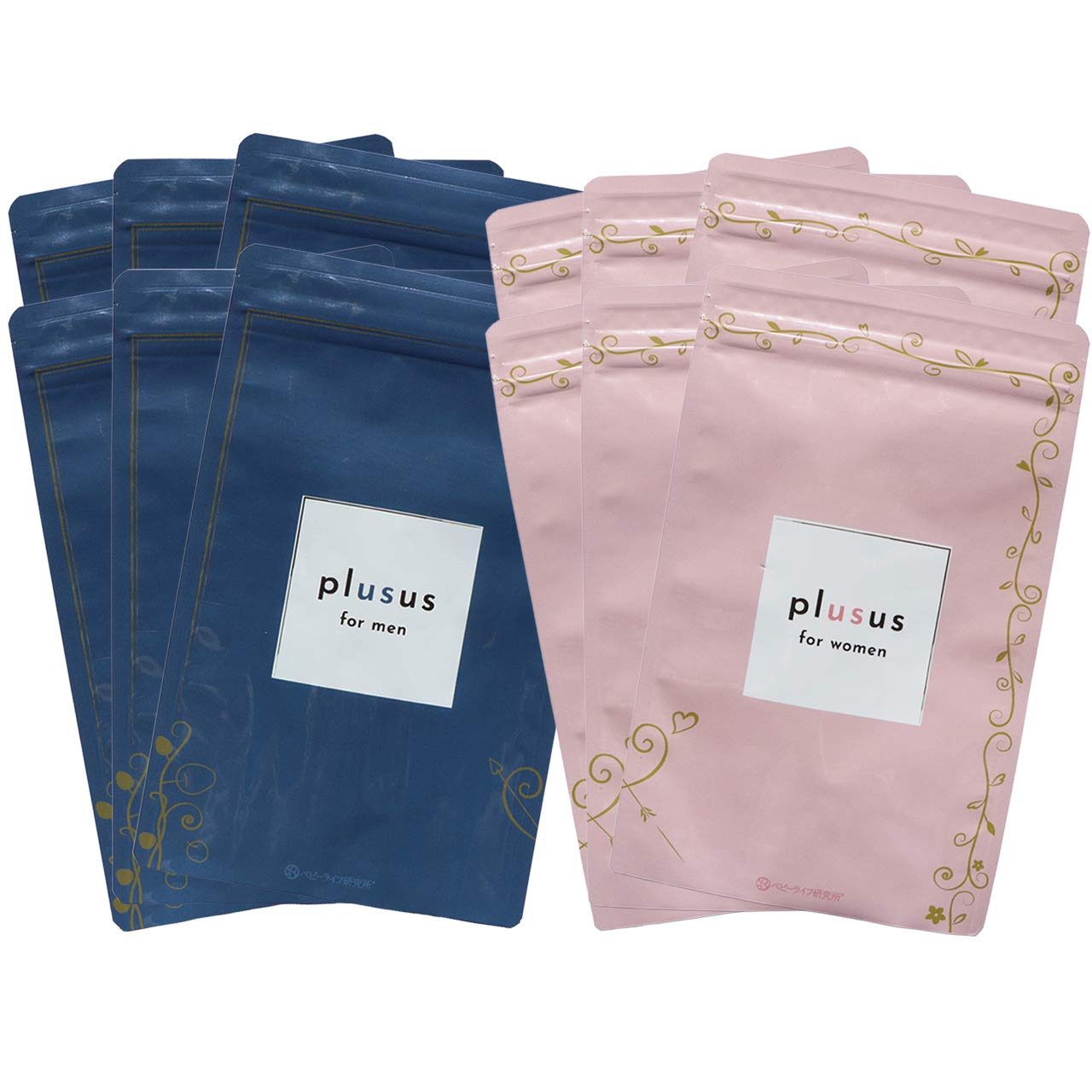 Amazon.co.jp: 妊活夫婦用葉酸サプリ【夫婦セット】plusus（プラサス  