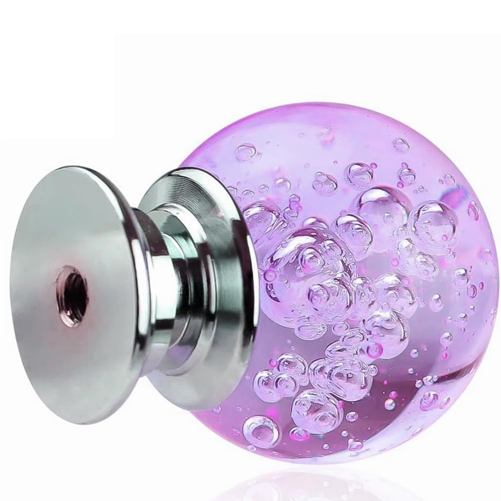 yufana 4 Pack Clear Crystal Glass Drawer Knobs, Glass Knob, Dresser Handle, Drawer Handle, Zinc Alloy Glass Ball Handle - Image 4