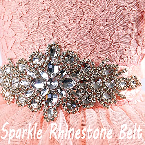 Cilucu Baby Girls Tutu Dress Kids Floor Length Sleeveless Dresses Flower Girls First Birthday Party Outfits Dress For Beach Wedding Summer Boho Dress V-Back A-Lined Blush Pink Size 6-12 Months #TOP2