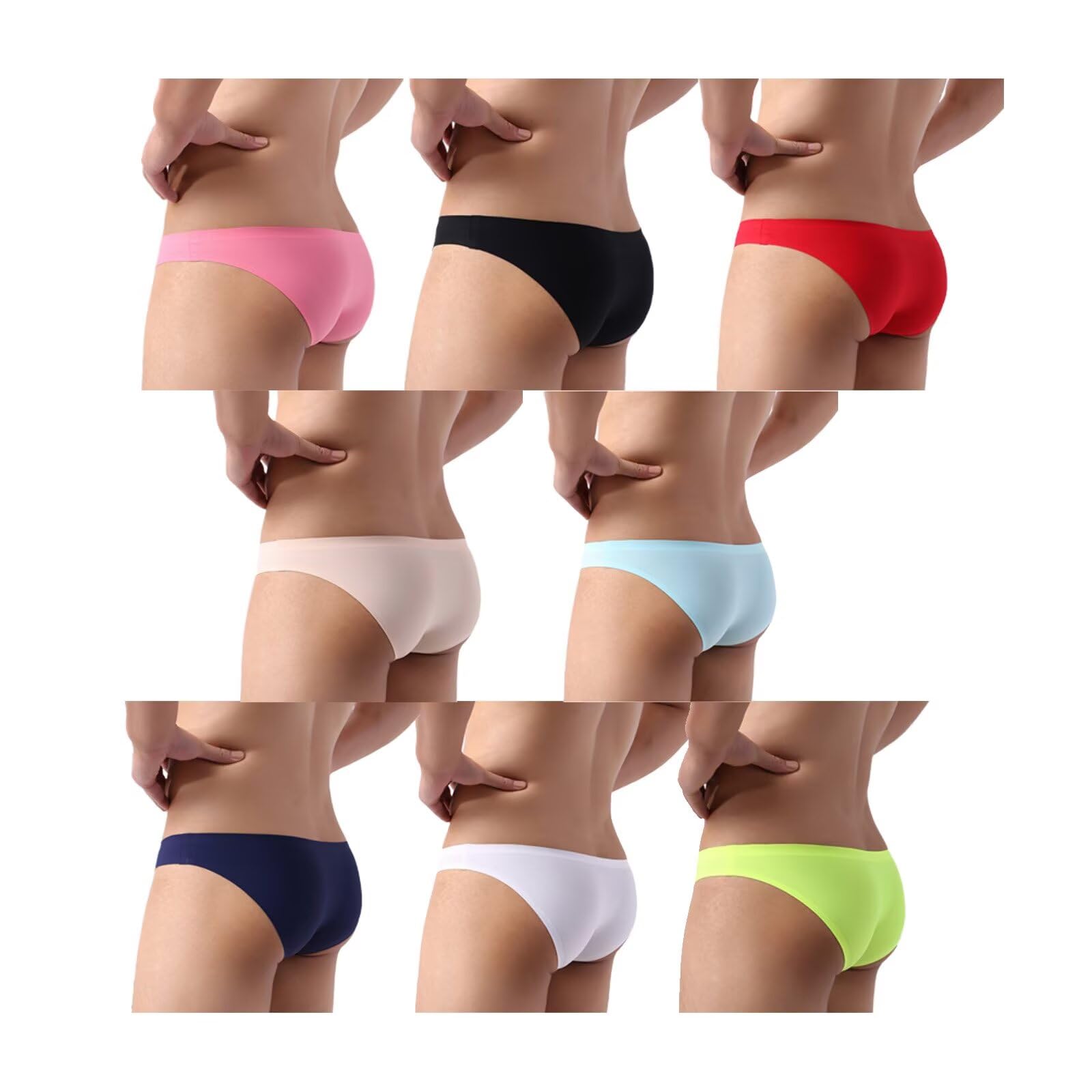 Sexy Herren-Unterwäsche, nahtlos, atmungsaktiv, U-Beutel, Netzstoff, solide Herren-Unterhose