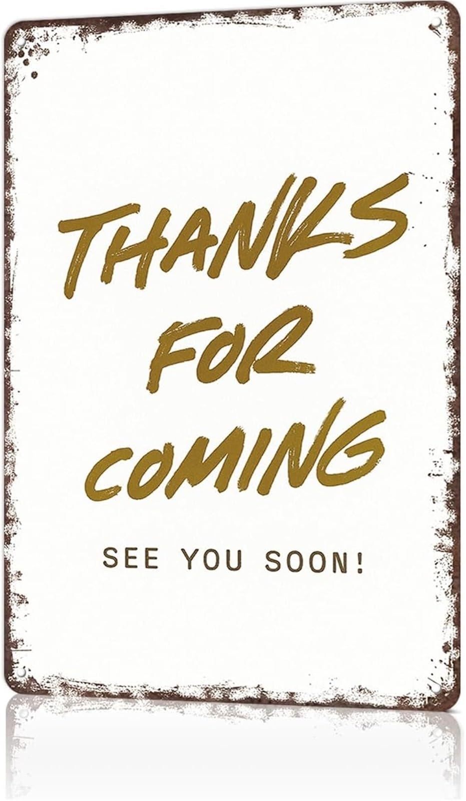 PKNVKZIDK Antique Look Tin Sign Guest Appreciation Phrase Wall Hanger for Teen Room Guest Room Patio Porch 8 X 12 in