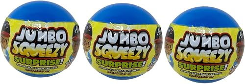 Party Animal Serie 2 Jumbo Squeezy Surprise! Una (1) figura gigante SqueezyMates MLB, paquete de 3, colores del equipo, 4 pulgadas de alto