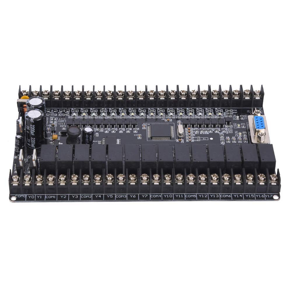 Tablero de control industrial de Baxnore, controlador programable con tornillos de instalación, placa lógica programable PLC para aplicaciones de control automático (32MRT+458)