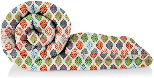 BSB HOME Snuggle Up 3.O Summer/All Season Printed Reversible Double Bed Glace Cotton Microfiber Comforter Blanket | Quilt...