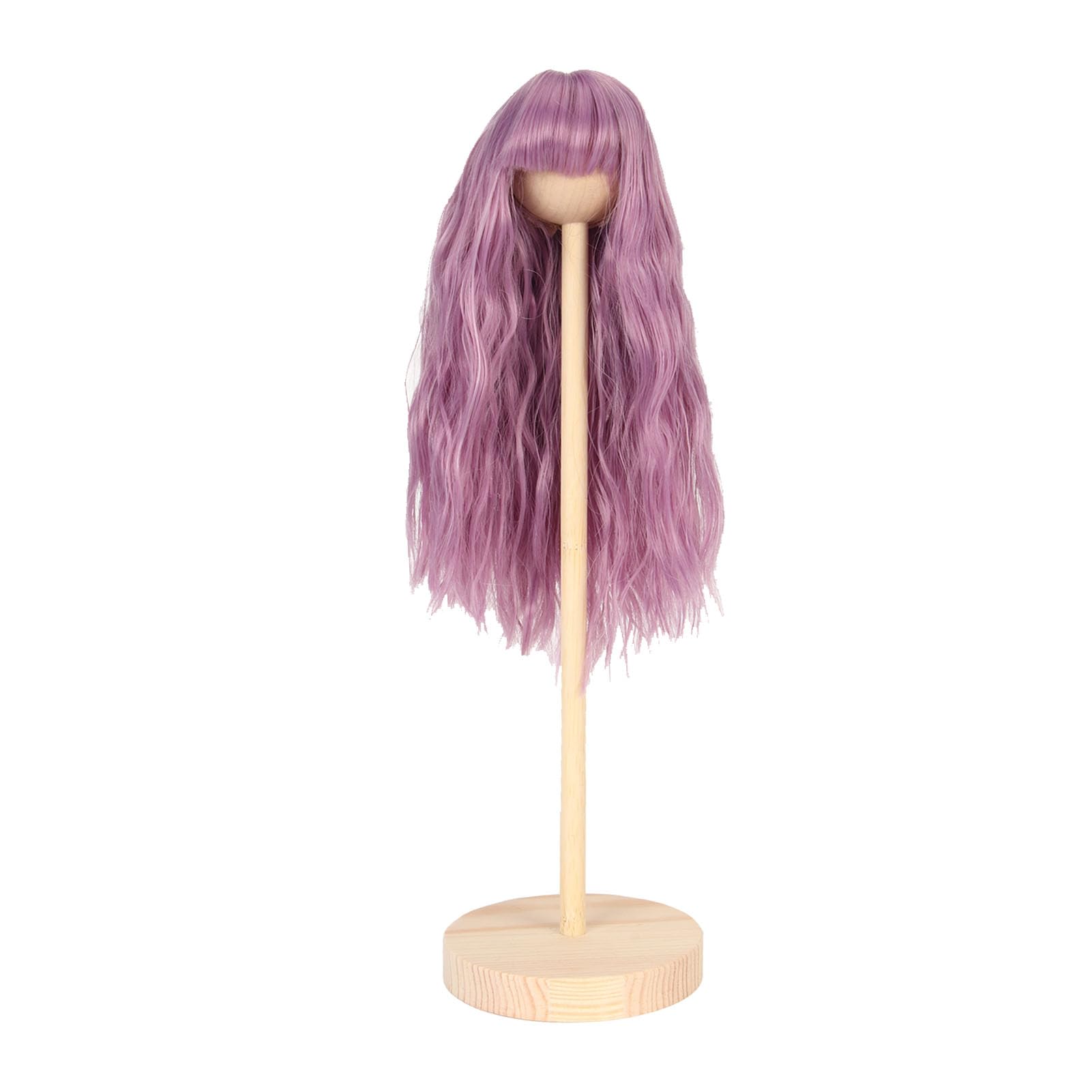 Parrucca Bambola, 1/6 Bambola con Strumento di Riorganizzazione, Seta Artificiale di Seta Riccia Riccia per 15,5-17 Cm Bamboli di Circonferenza della Testa (PURPLE)