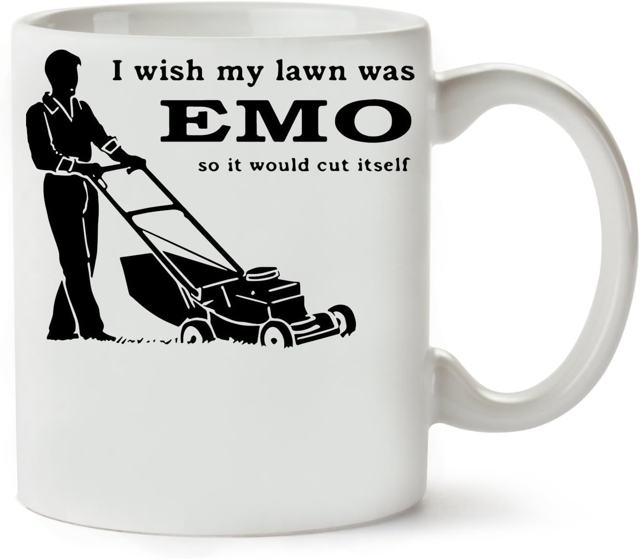 I Wish My Lawn Was Emo So It Cut Itself Classic Tea Coffee Mug