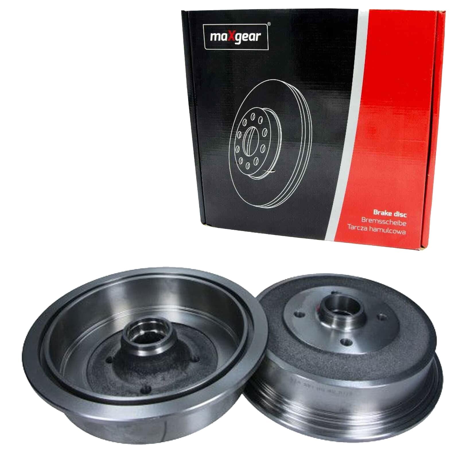2X Maxgear 230mm Bremstrommeln hinten | 2x 19-2182 Kompatibel mit 100 C3 Avant (445, 446),100 C3 Stufenheck (443, 444),80 B4 Avant (8C5),80 B4 Stufenheck (8C2)