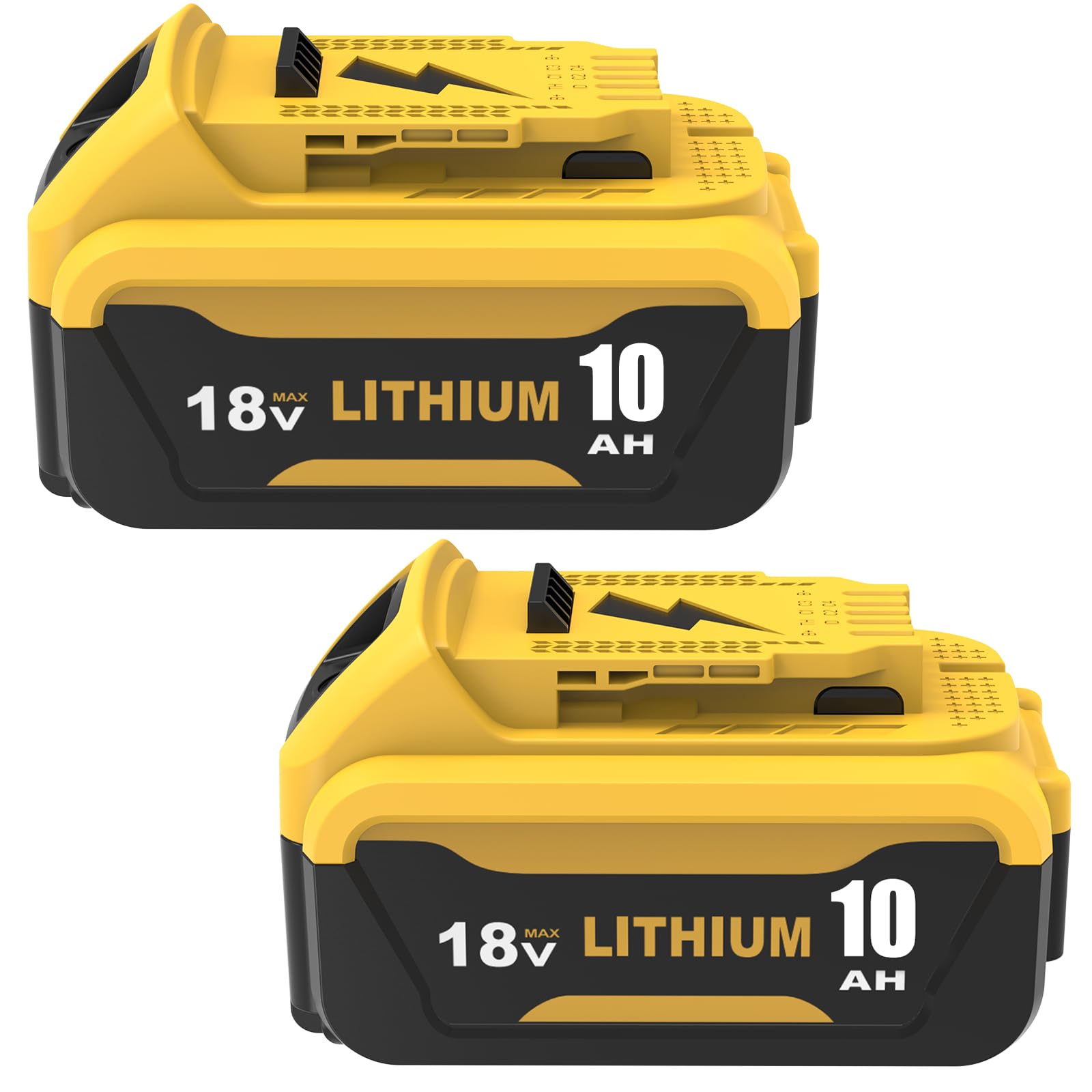 2Stück 5000mAh Ersatz für Dewalt Akku 18V + 1Stück 3A DCB107 für Dewalt 10,8~20V Akkuladegerät mit LED-Anzeige