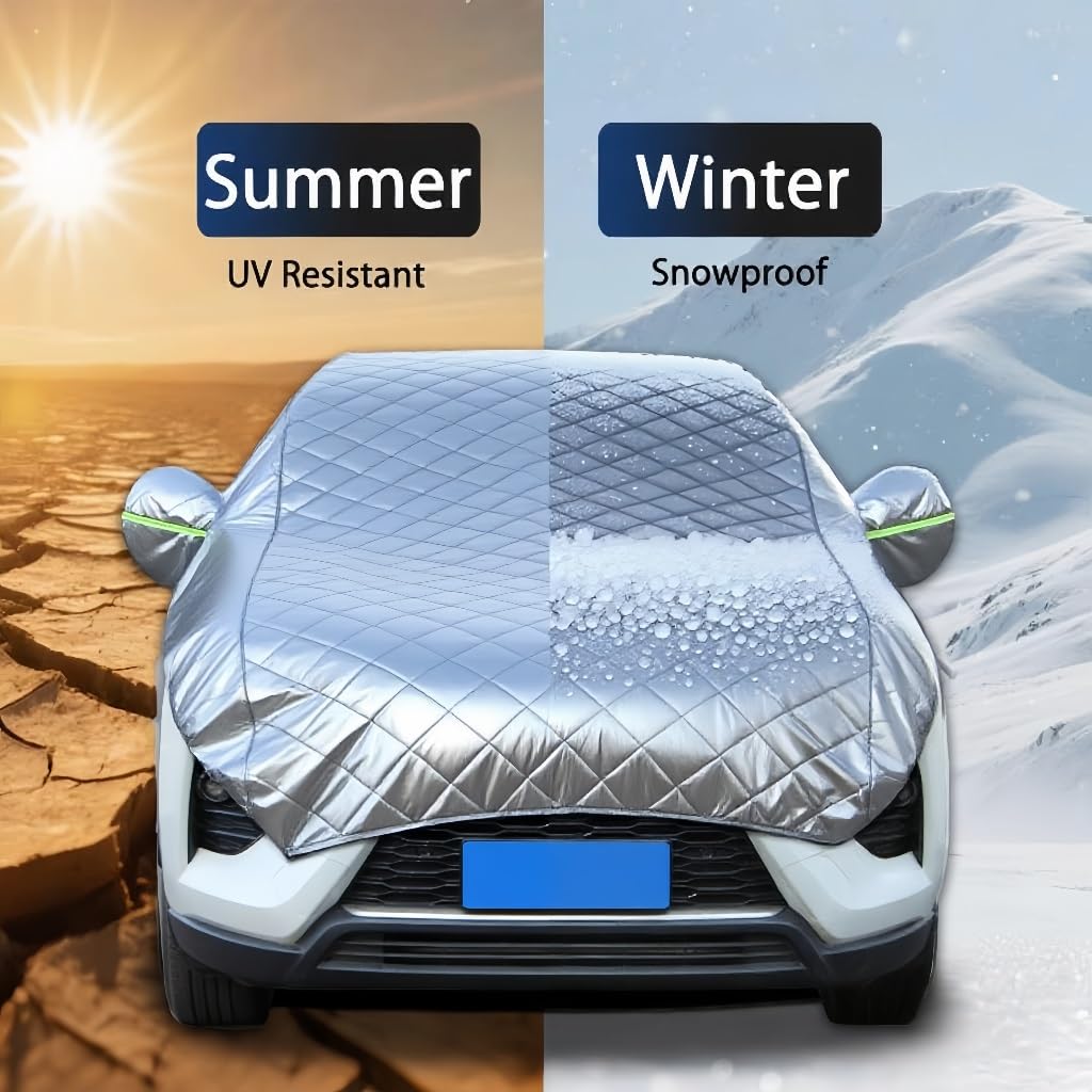 Bâche Voiture Extérieur Anti Grêle pour Toyota Yaris Hybrid 2014-2025,Housse Auto Épaissie Imperméable Résistante Robuste au Vent et à la Neige Anti UV Soleil Anti Rayure abri Voiture
