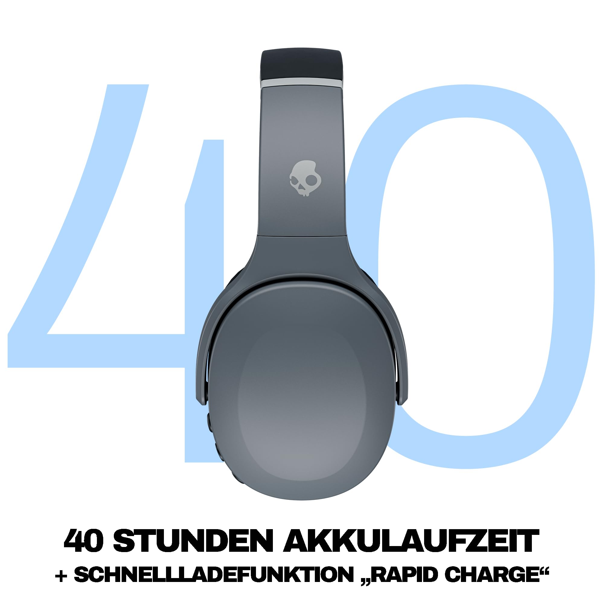 Skullcandy Crusher Evo Wireless Bluetooth-Kopfhörer - Grau – Ansicht 3