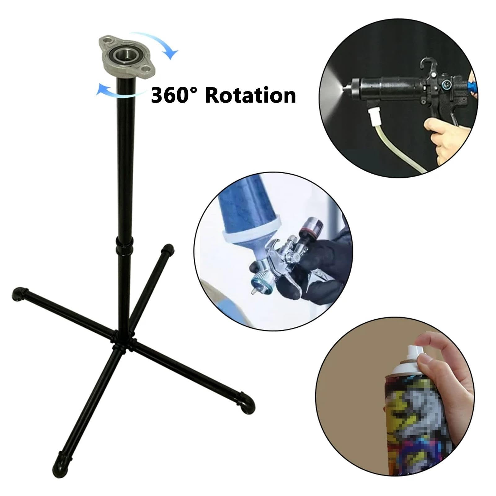 Obrotowy Stojak Lakierniczy 360° Z 2 Wysokości : 44 Cm/83 Cm