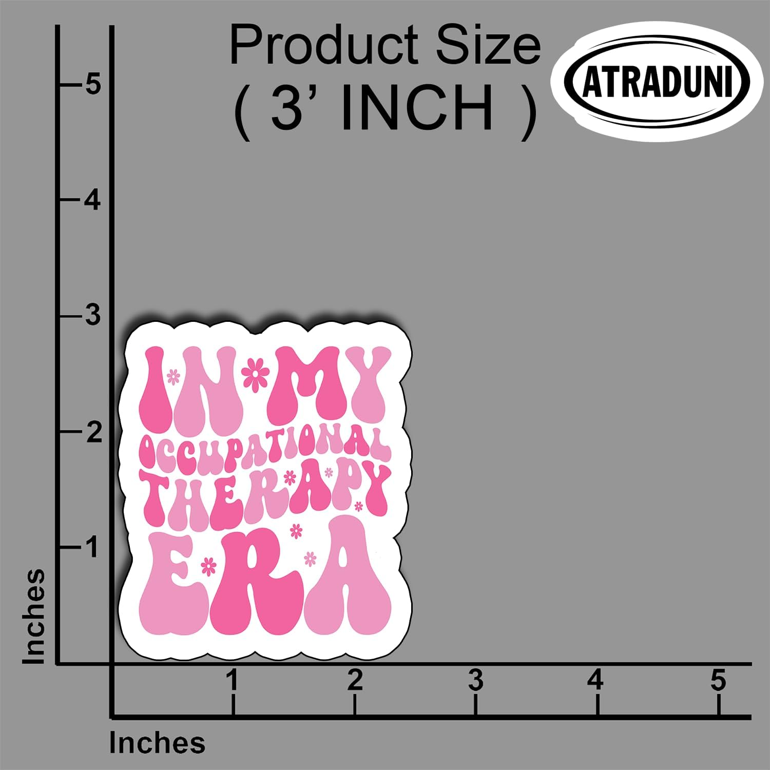 (3Pcs) in My Occupational Therapy Era Sticker Cute OT Life Stickers for Water Bottle Laptop Journal Tumbler Vinyl Decal Aesthetic Medical Student Rehab Therapist Graduation Gifts Size 2.3 x 3Inch - Image 2