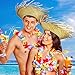 Hercicy 10 Pcs Adult Hawaiian Luau Straw Hats Pava Hat Puerto Rico Beachcomber Hats for Party Costumes Accessories Decor(Khaki)