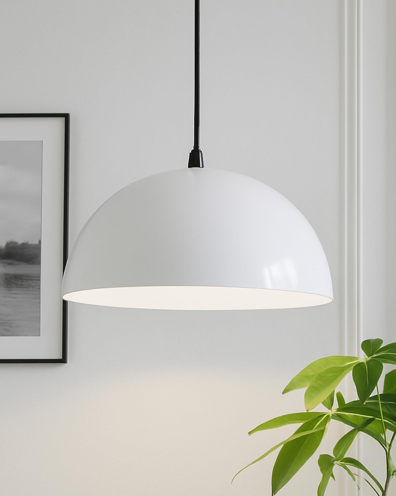 Homesake ® Classy Pendant Hanging Light Lamp (10 Inch, White)…-image-18