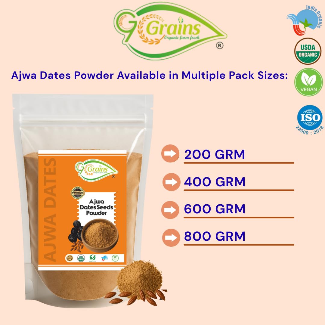 Ajwa Dates Seed Powder (800Grm) | Date Seeds Powder|Natural Herbal Supplement | By G7 Grains — Amazon image 4