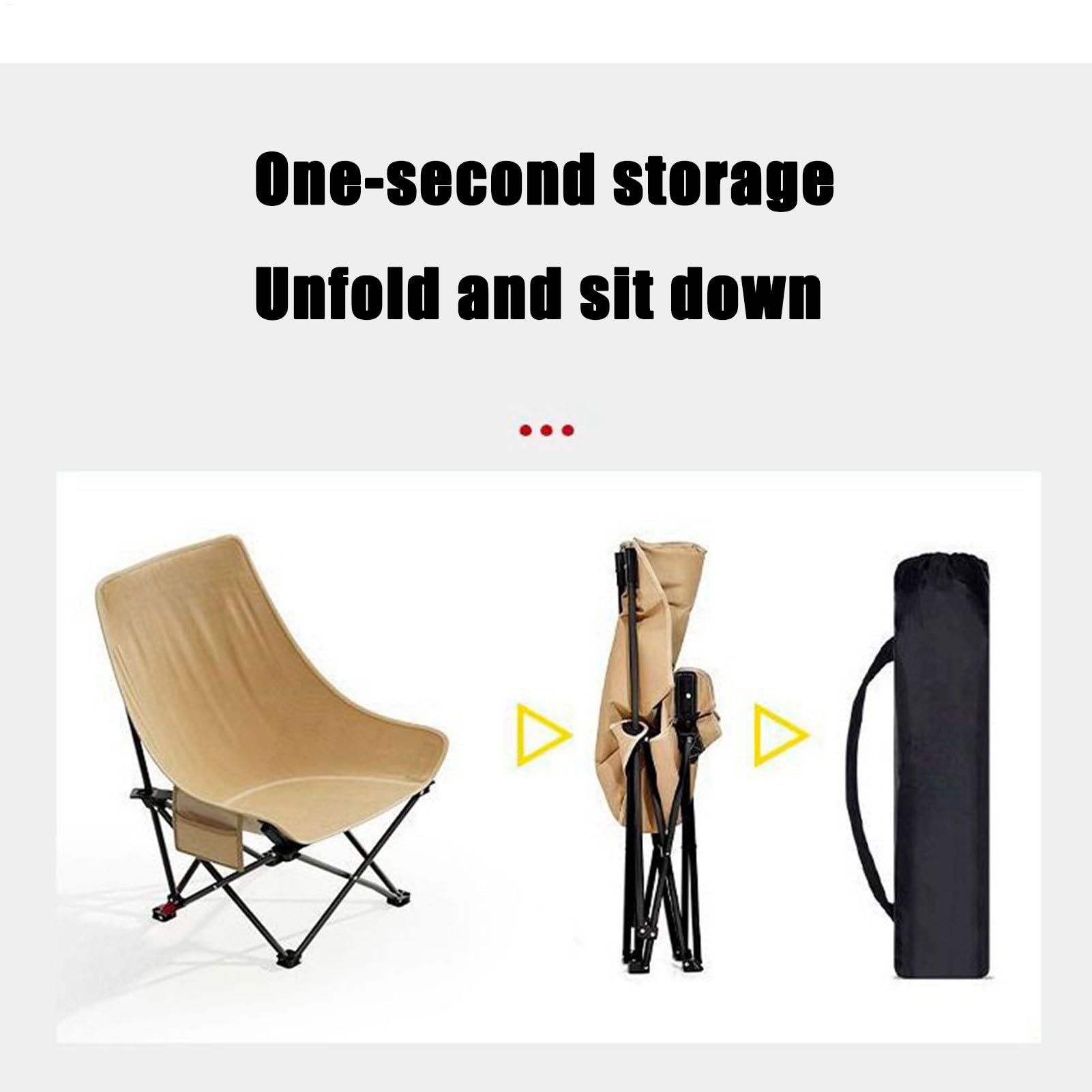 Krzesło Składane Przenośne Krzesło Trekkingowe | Ergonomiczne Przewiewne Siedzenie Sprzęt Campingowy Na Ryby Plażę Podwórko Wędrówki Patio