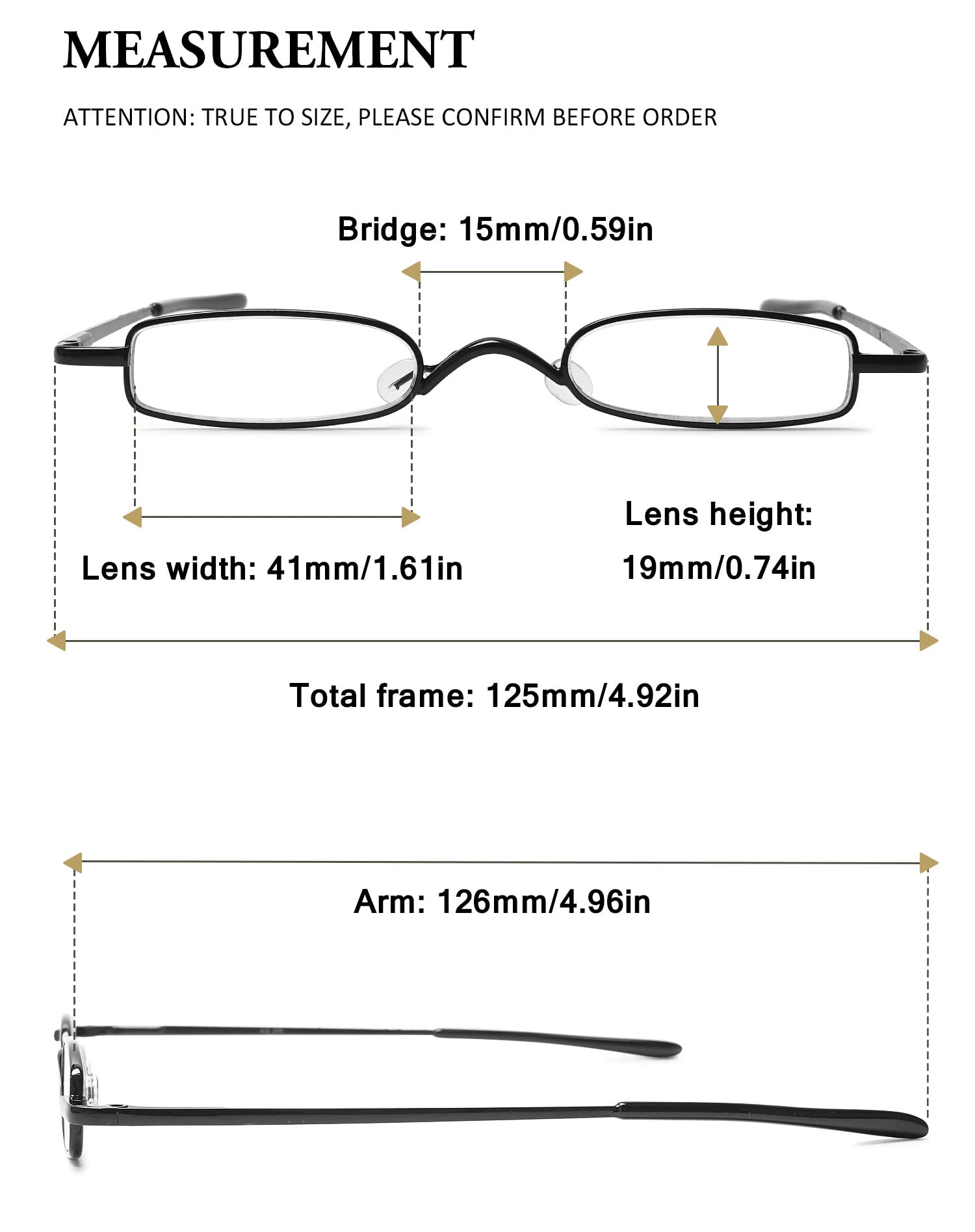 VEVESMUNDO Okulary do czytania, wąskie, metalowe, sprężynowe, klasyczne, damskie, męskie, małe, lekkie, pomoc w czytaniu, okulary z etui, 5 sztuk okularów do czytania