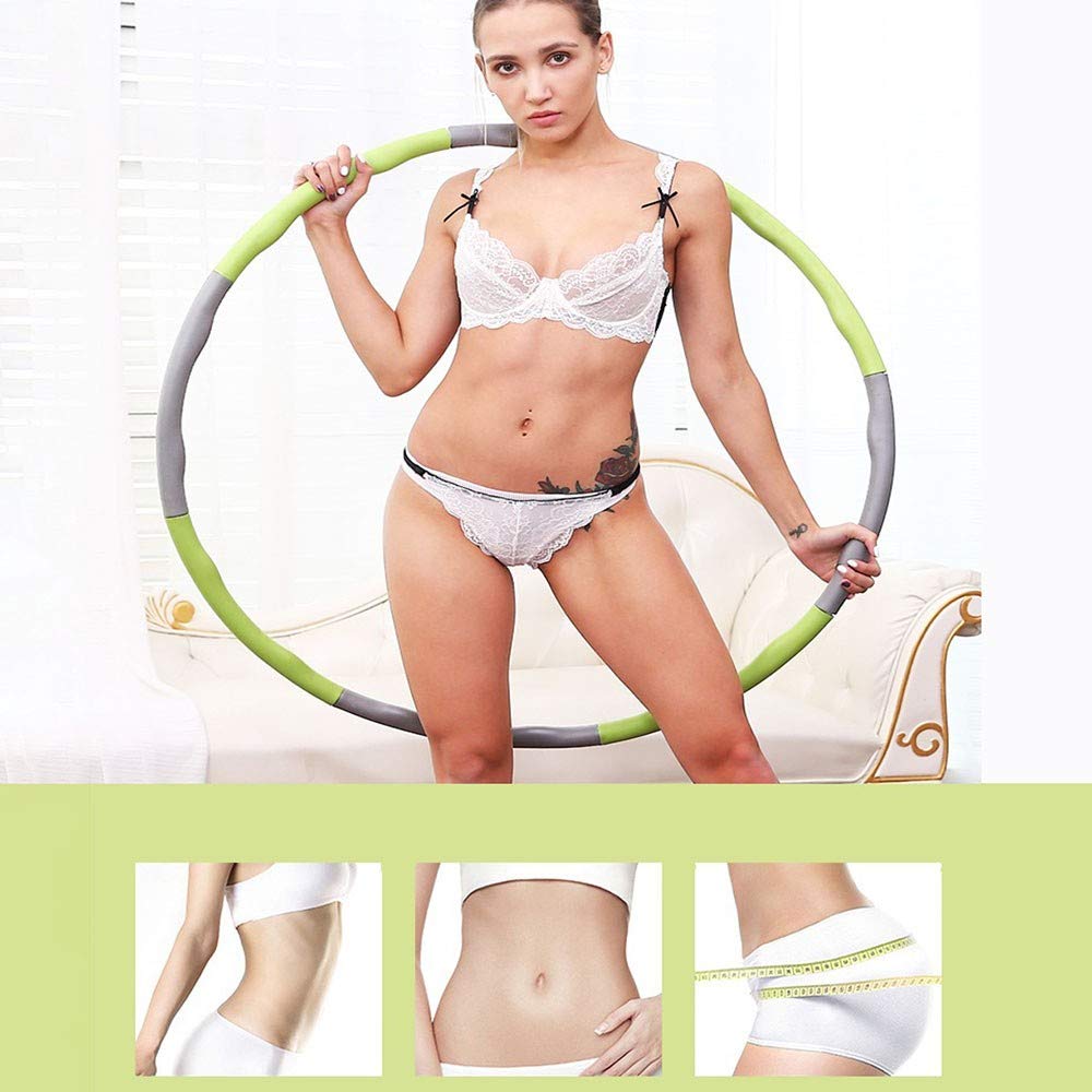 Hula Hoop in 8 sezioni Cerchio assemblare Hoop per Esercizio Fitness Imbottito Fitness Hula Hoop per Perdere di Peso e ridurre Il girovita,Ginnastica e Addominali