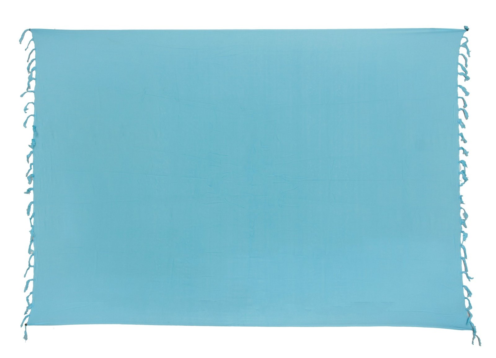 Kascha - Sarong/Pareo/Swimwear Beach Cover Up - Plain Handmade & Opaque - incl. Coconut Bucket in Fish Shape