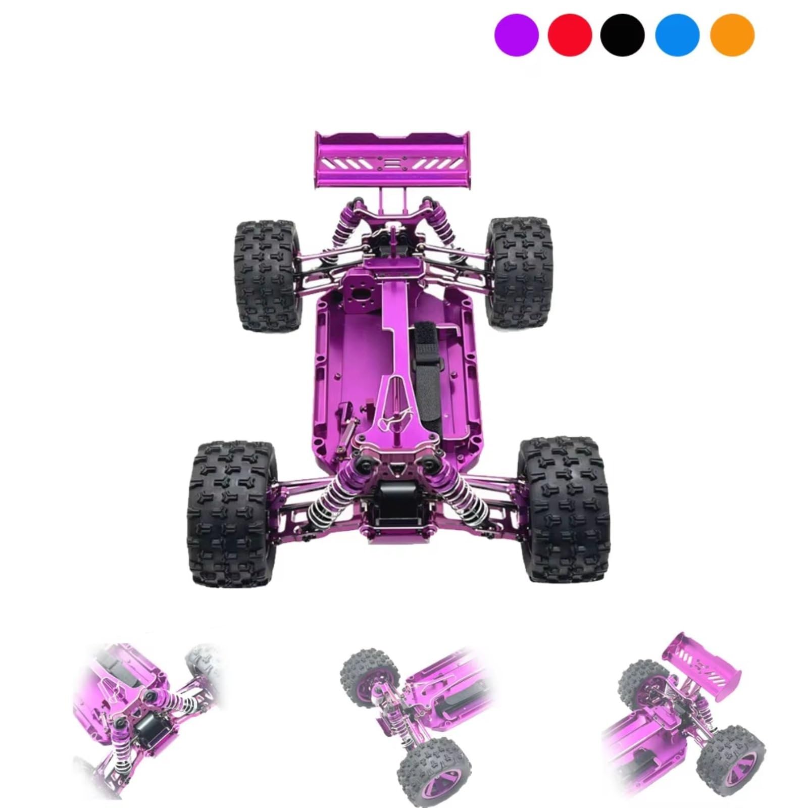 Do WLtoys 124016 124017 124018 124019 124007 metalowa rama odpowiednia do samochodu RC Metal Upgrade Akcesoria chirurgiczne zestaw części do ramy RC Crawler części do ramy (PURPLE)