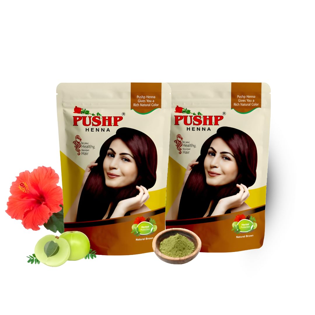Pushp Henna Combo Herbal Henna 500gm | Natural Mehndi Powder | Organic Mehandi for Hair-picture-40