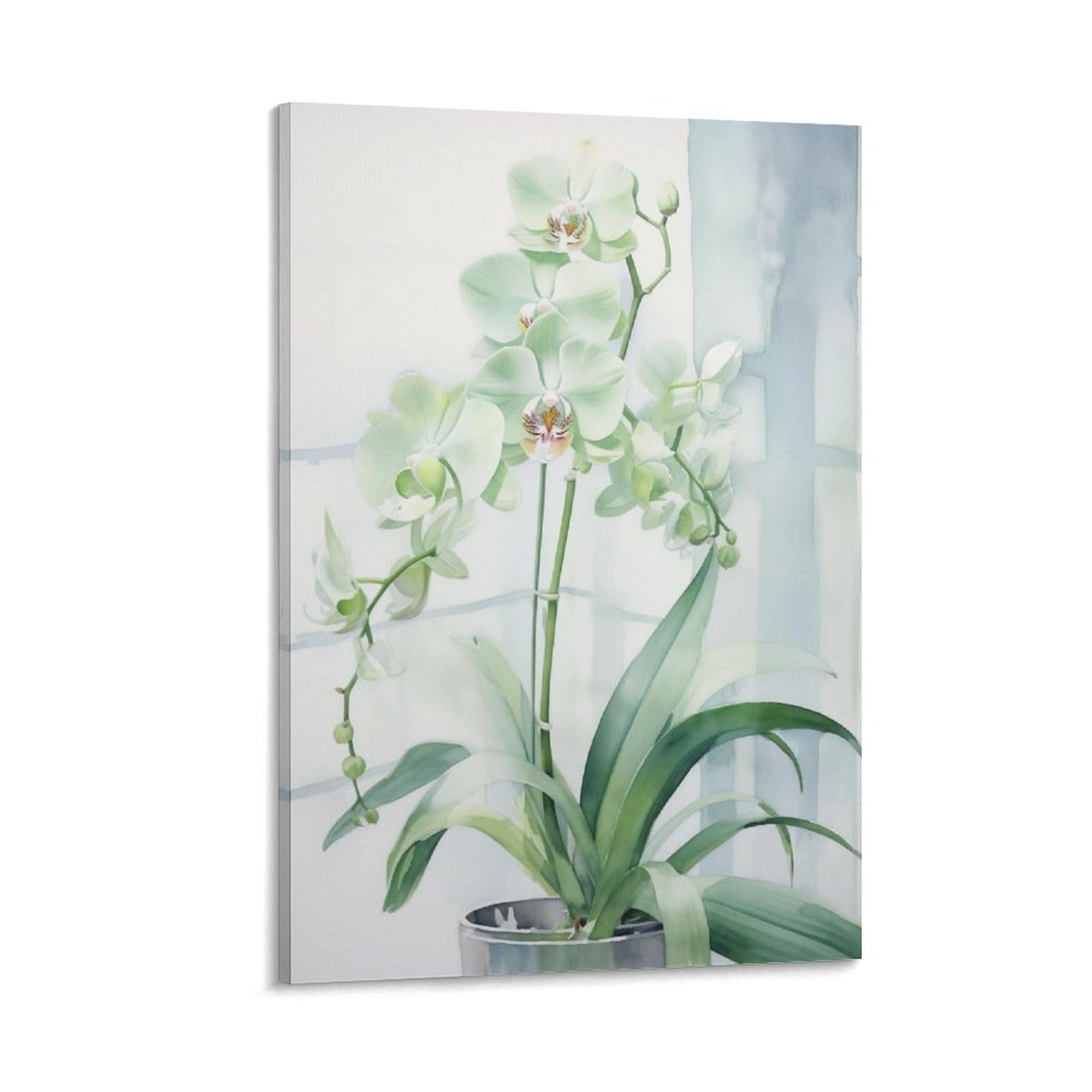 AYAROS Vintage Green Plants Canvas Wall Art for Bedroom Minimalism Flowers Leaves Wall Decor Poster for Room Aesthetic Framed 12x18 inch