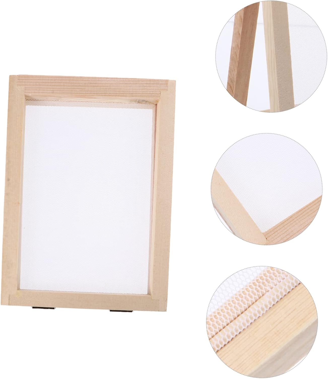 Tofficu 3pcs Wooden Paper Making Mould Frame DIY Paper Craft Tool for Boys and Girls Educational Activity Dual-Deckle Design for Hands Learning