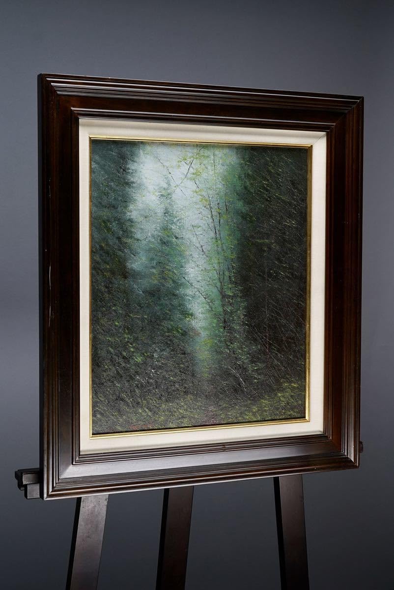 Amazon.co.jp: 板垣文雄古寺への径にて油絵8号(38cmx45.5cm