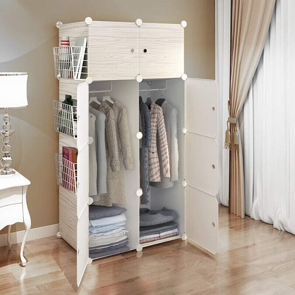 Closet Wardrobe Closets Clothes Bedroom Armoire Storage Organizer with Doors, Capacious,Sturdy
