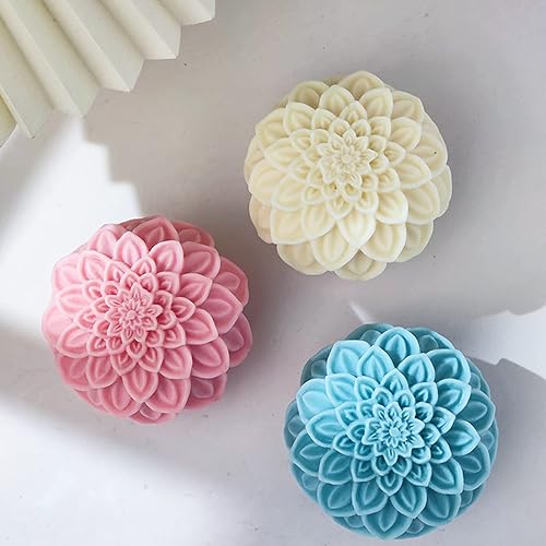 Miniatura 7 de Molde de silicona para velas de nasturtium pétalos de loto para fondant chocolate caramelos bombas de baño resina epoxi yeso arcilla polimérica