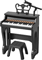 Meideh 37-Key Kids Piano Keyboard for Ages 3-6 with Microphone, Stand & Stool - Beginner Electric Toy Piano Gift for Boys Girls