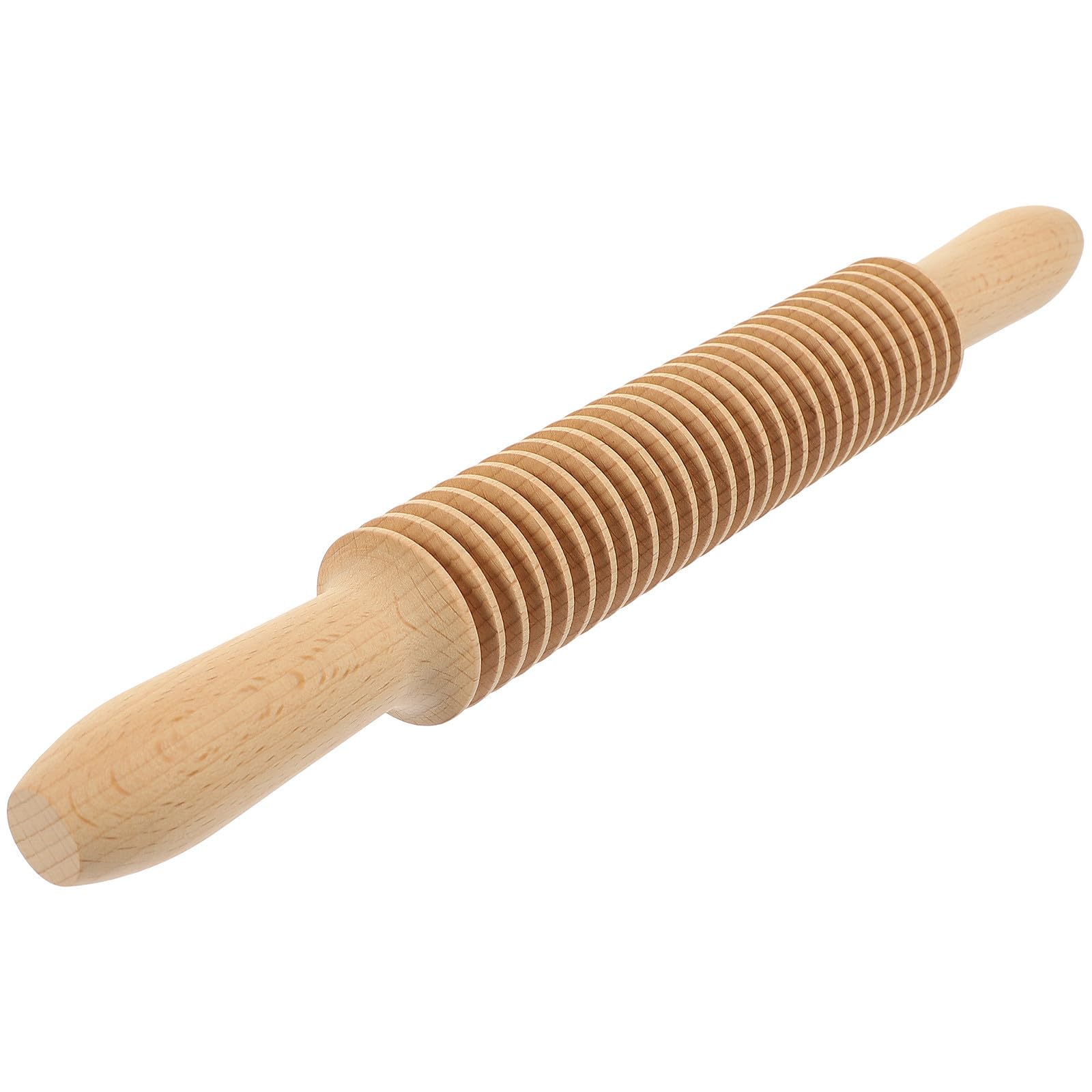 Rodillo para hacer pasta y fideos Hohopeti con rodillo enrejado de madera