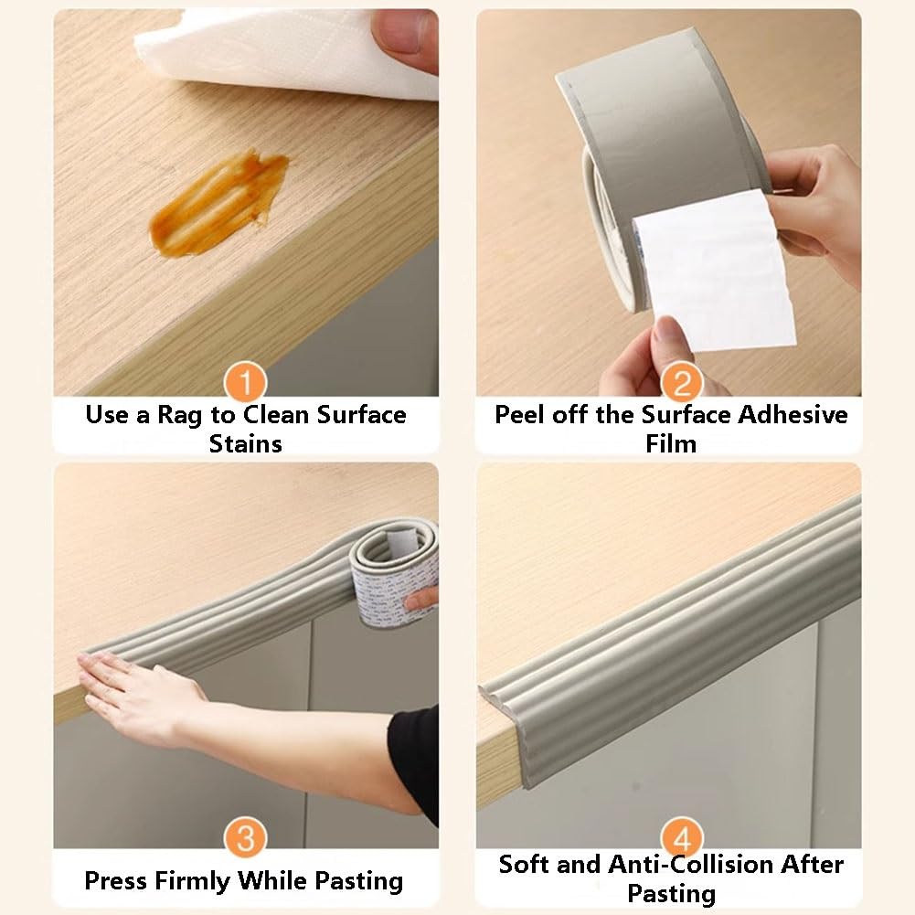 Tiras de seguridad de espuma y almohadillas acolchadas para protección de bordes, artículos esenciales de seguridad anticolisión para muebles para mesas de comedor