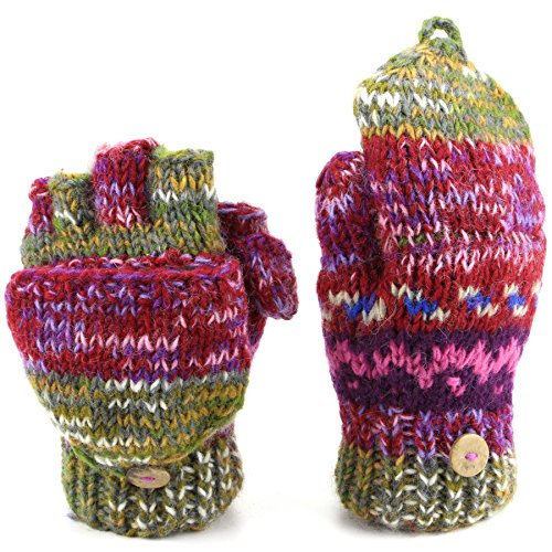 Guantes de lana de punto para paseos invernales y días de frío en la ciudad