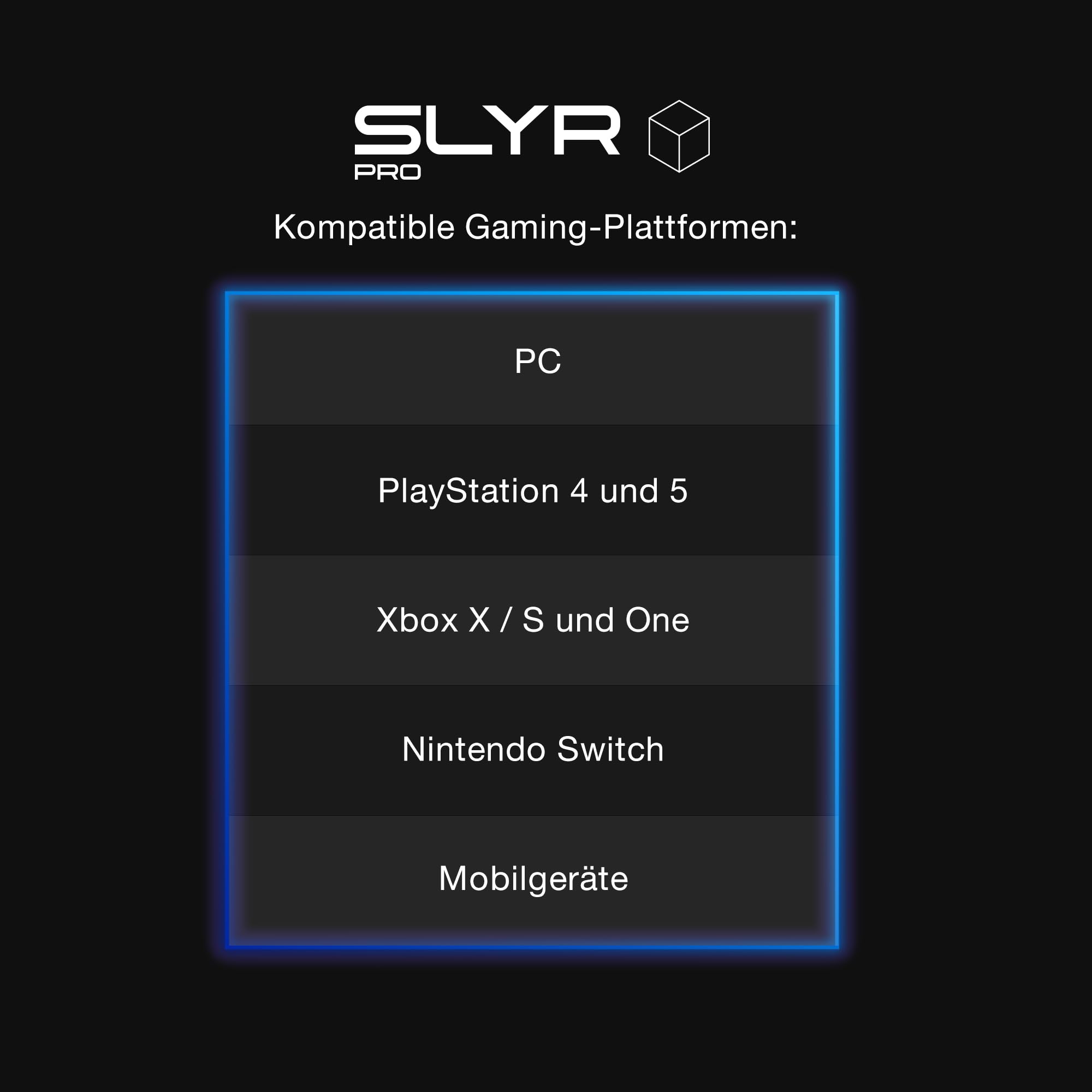 Skullcandy SLYR Pro Kabelgebundenes Multi-Platform Over-Ear Gaming Headset für Xbox, PlayStation und PC, Enhanced Sound Perception, KI-Mikro - Blau