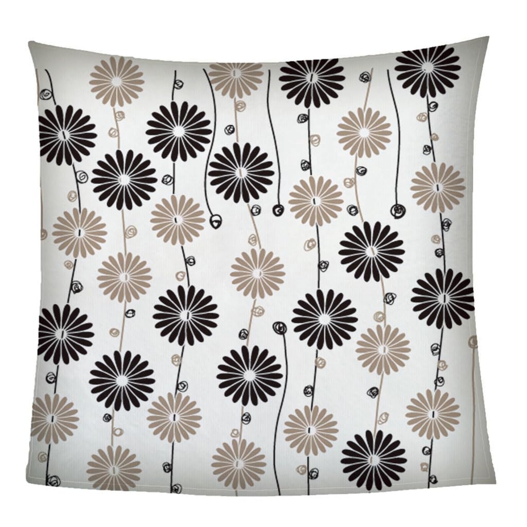 Coperta Di Flanella Letto Matrimoniale Invernale 180X200Cm Coperta Pile In Microfibra Morbida Pelosa Calda Copriletto Per Divano/Bambini Camere Da Letto, Fiori Neri Astratti Motivo