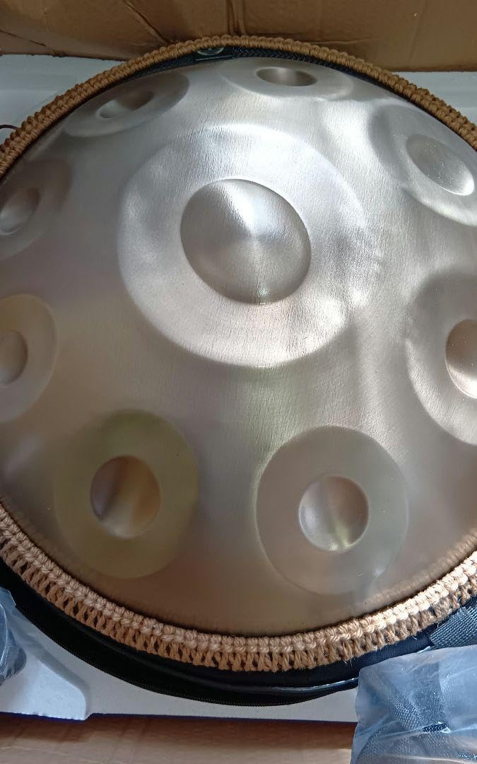 新品 ハンドパン 9音 18インチ Gマイナー 楽器 瞑想 ドラム スタンド有 ハンドパン 9音 18インチ Gマイナー 打楽器 瞑想 ドラム