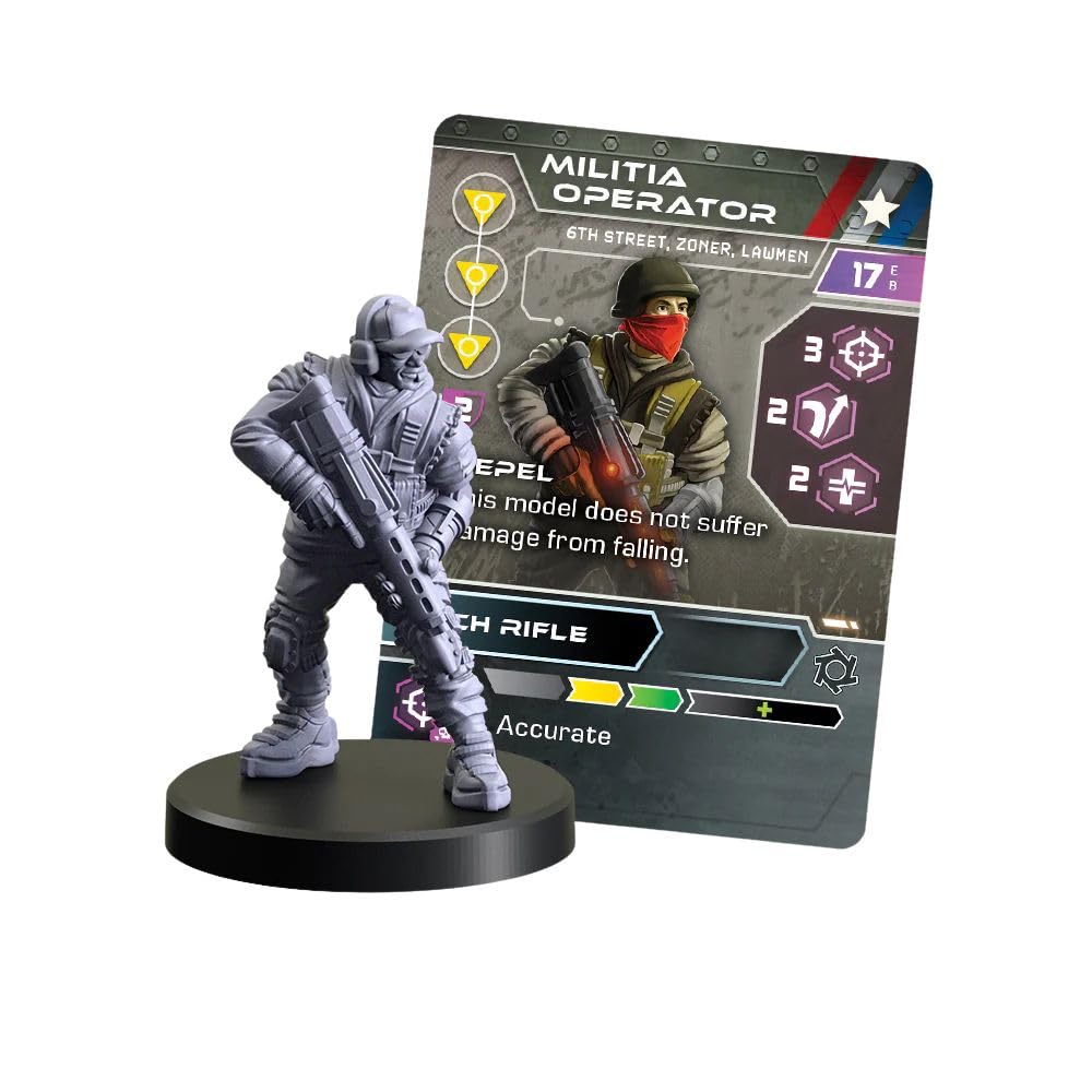 Monster Fight Club, Combat Zone Miniatures: 6th Street Starter Gang, Grey, 1.2 cubic inches - Image 3