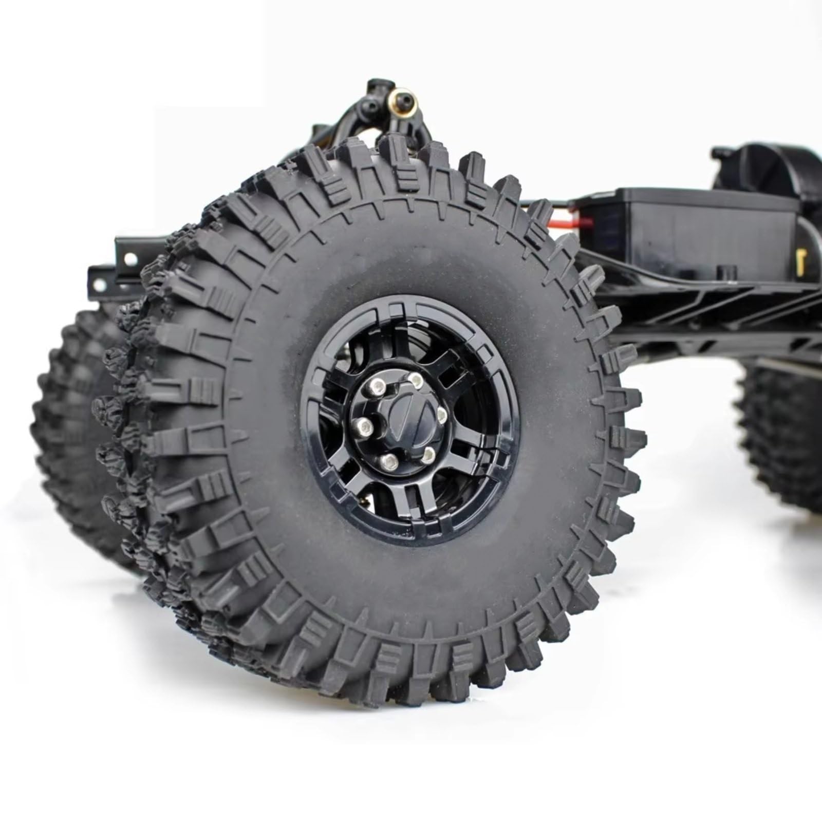 1,9 Llantas Plástico Beadlock para Axial para SCX10 D90 D110 1/10 | Mejoradas automóviles RC Llantas plástico livianas reducen inercia dirección Fácil instalación llave Repuesto
