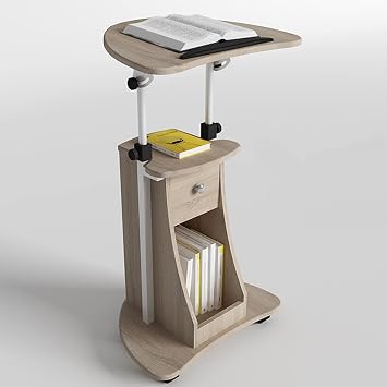 Acrylic Lectern Pulpit - Church Transparent Speech Podium with Wide Reading Surface for School Conference - Movable Casters - Premium Quality